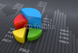 Fototapety Financial data in form of charts and diagrams
