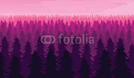 Background of landscape with deep fir forest.