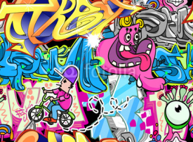 Obrazy i plakaty Graffiti Urban Art Vector Background