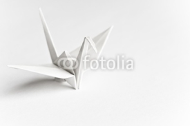 Obrazy i plakaty An origami bird on a white background